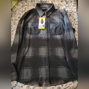 Womens 32 Degree heat plaid button down shirt